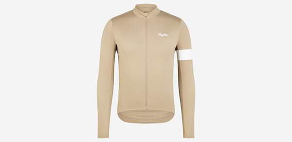 Studio shot of Rapha Core Thermal Long Sleeve Cycling Jersey