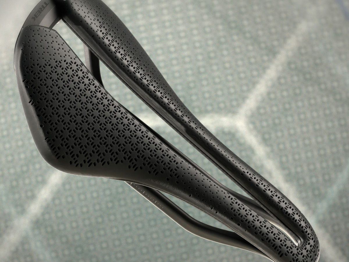 All-new Aeolus AirLoom Lattice Saddle with lattice pattern in background
