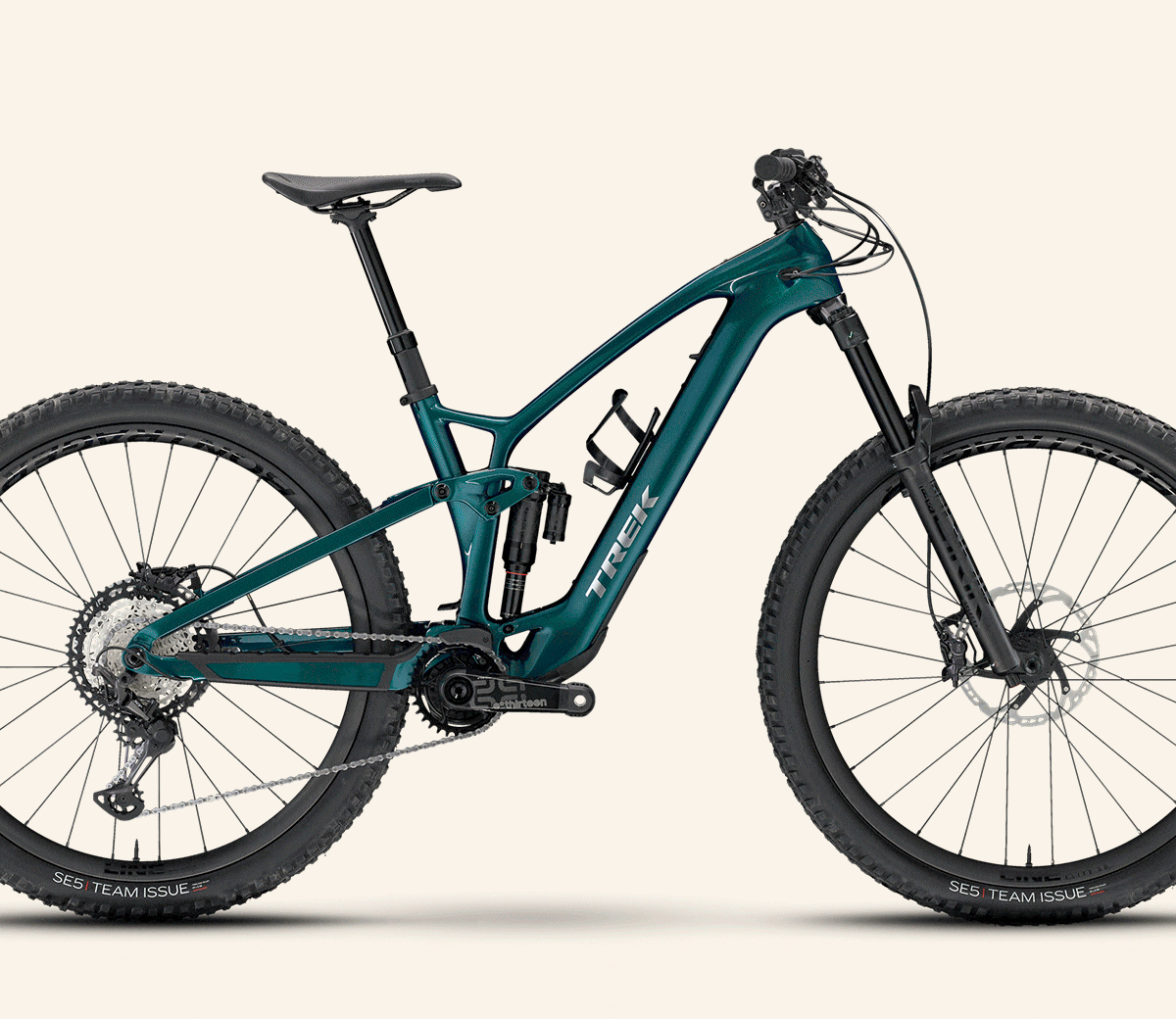Profile shot of a Trek MTB
