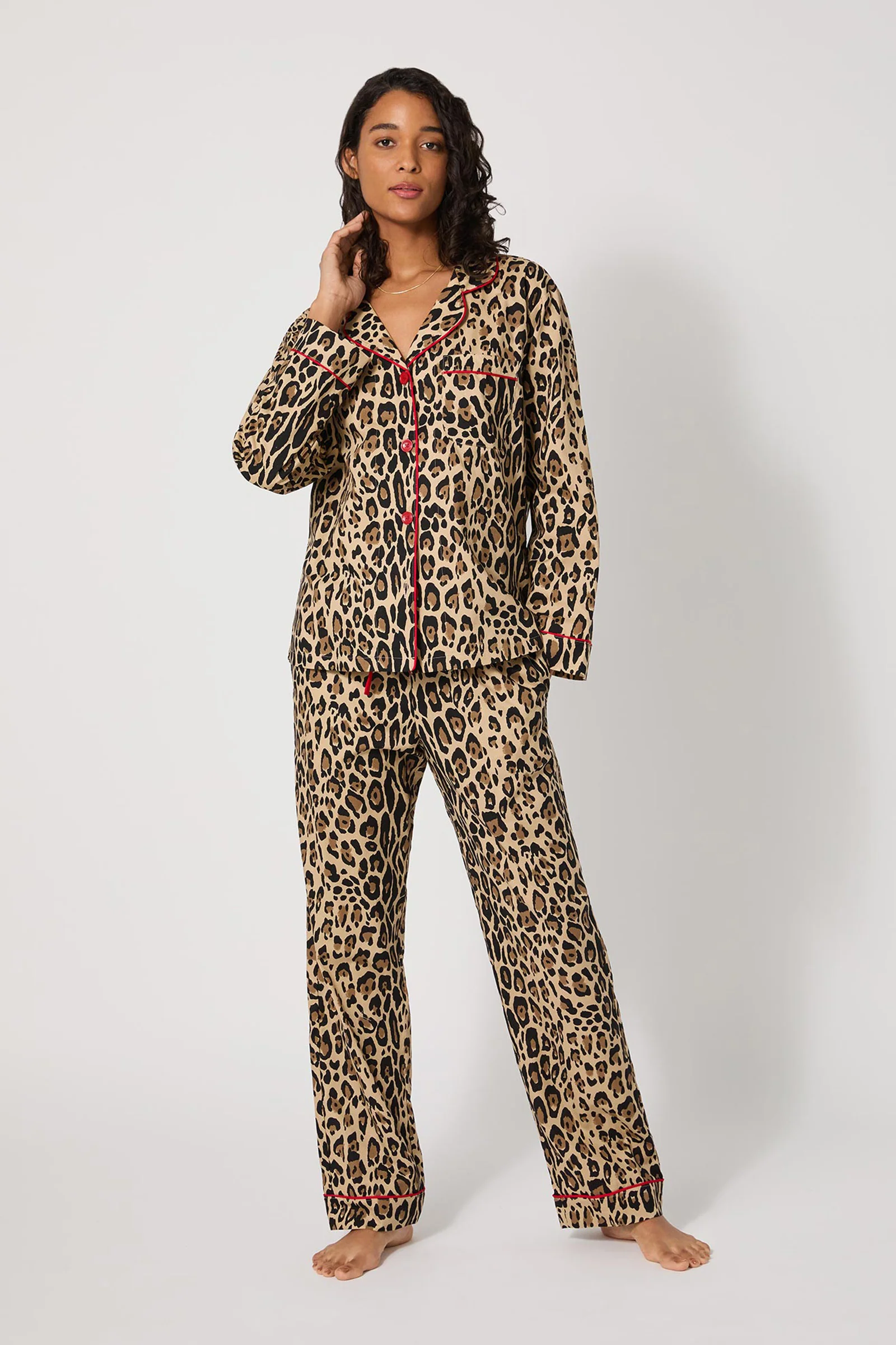 Image of Classic PJ Set - Leopard Stripe