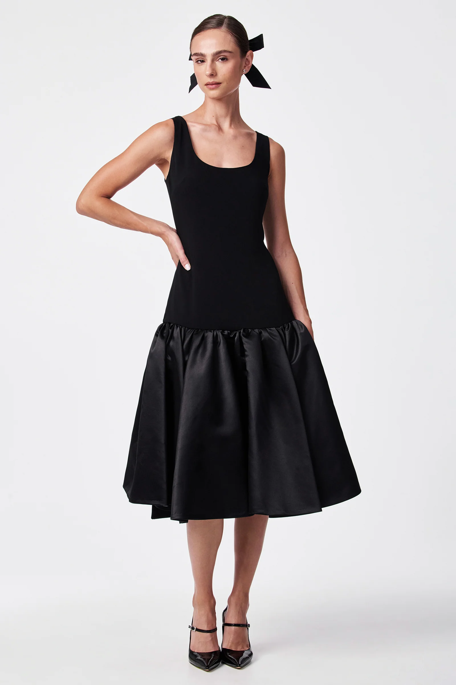 Image of Sina Drop Waist Midi Dress