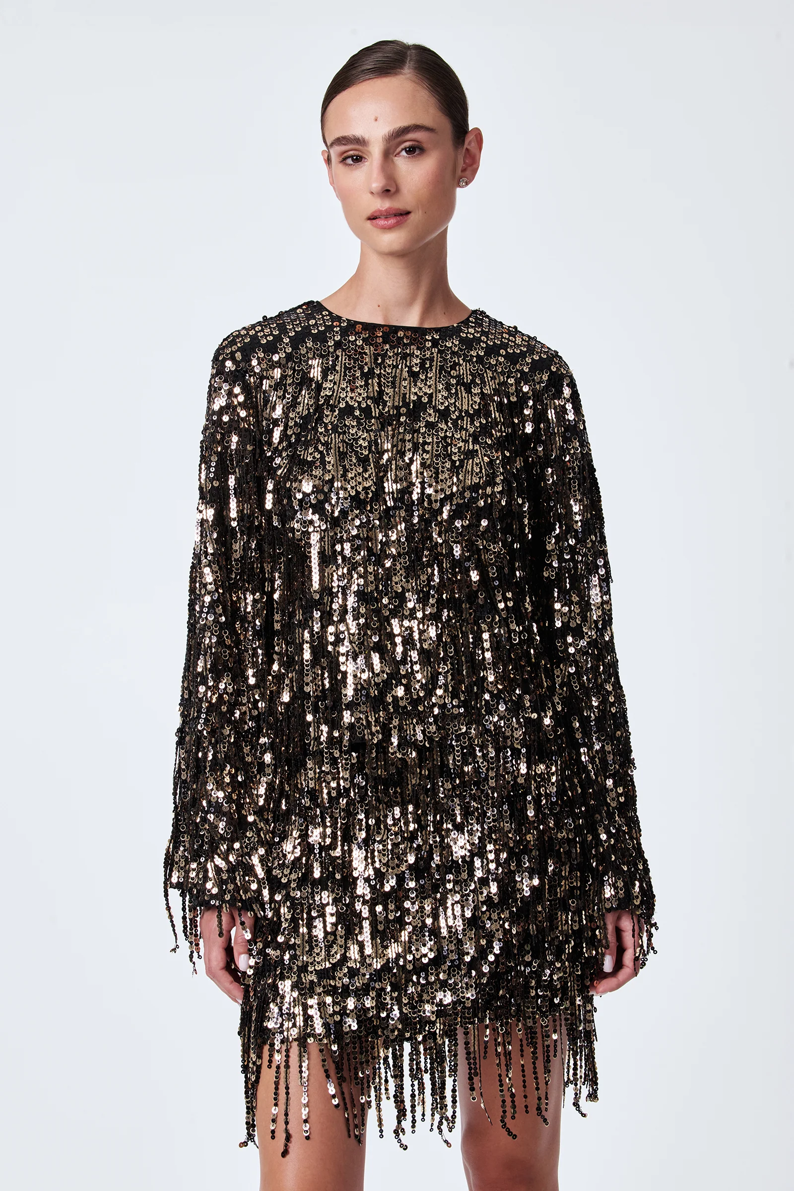 Image of Satine Sequin Fringe Top