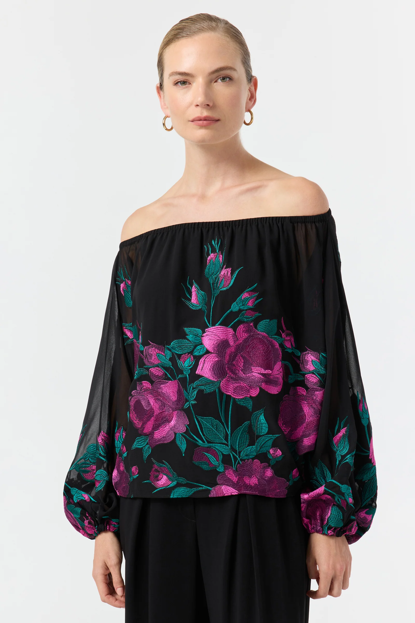 Image of Soho 2 Embroidered Top