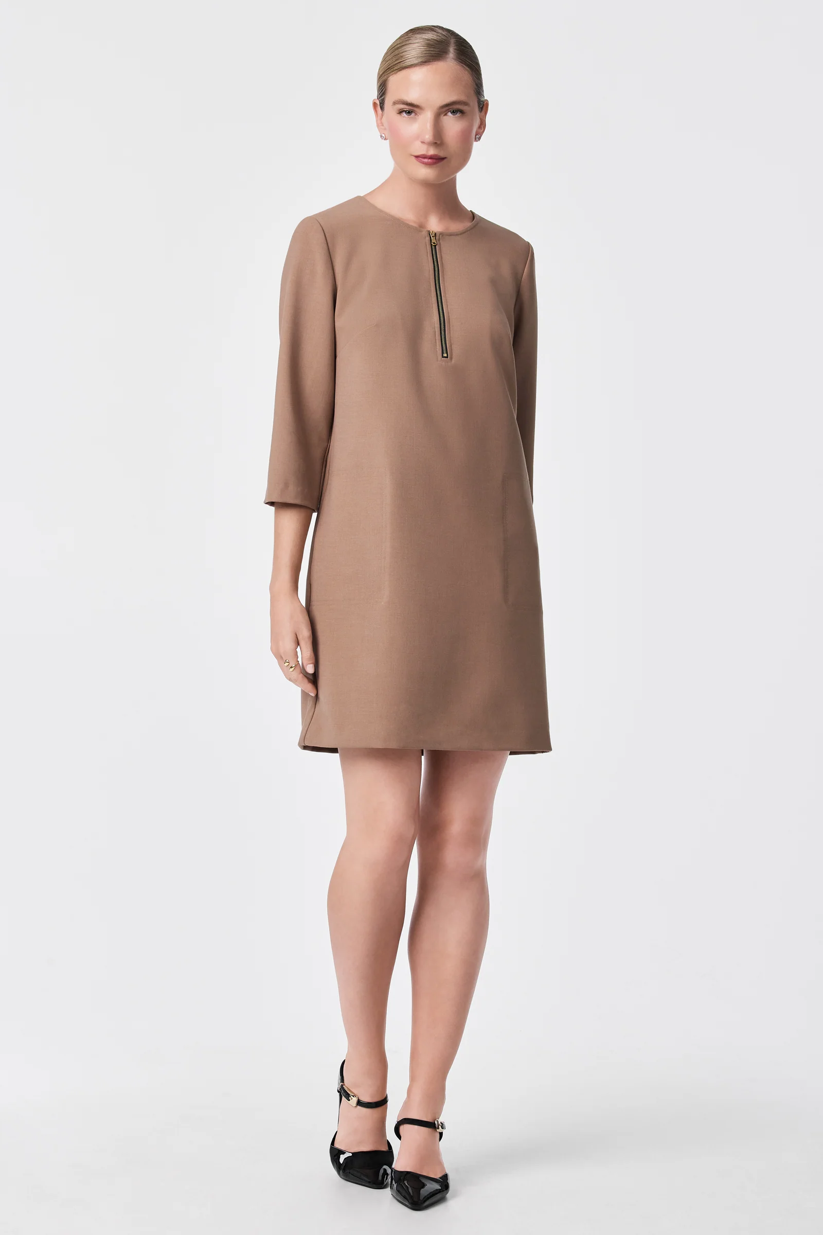Image of Versed Half-Zip Mini Dress