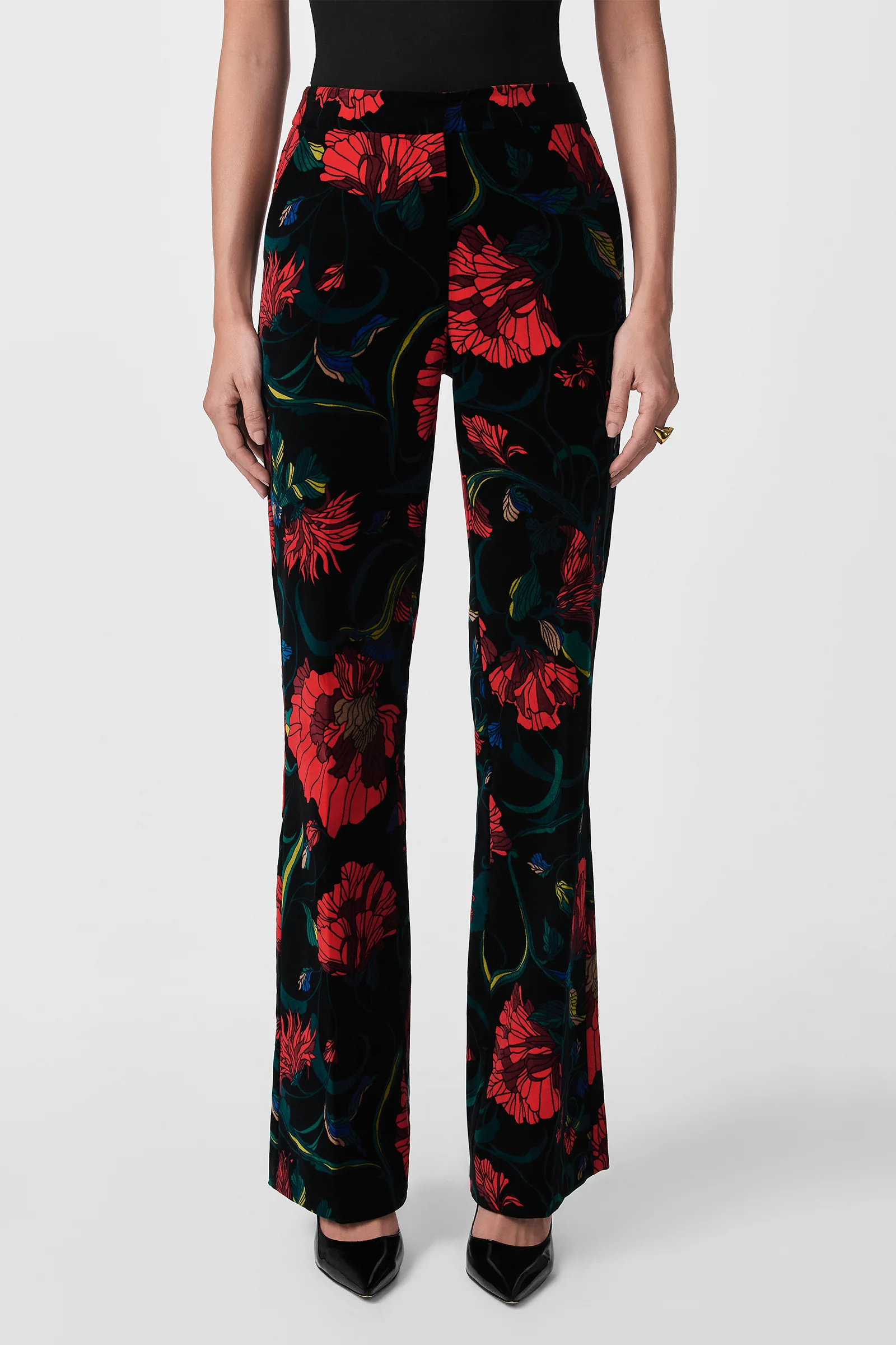 Image of Westport Printed Velvet Pants
