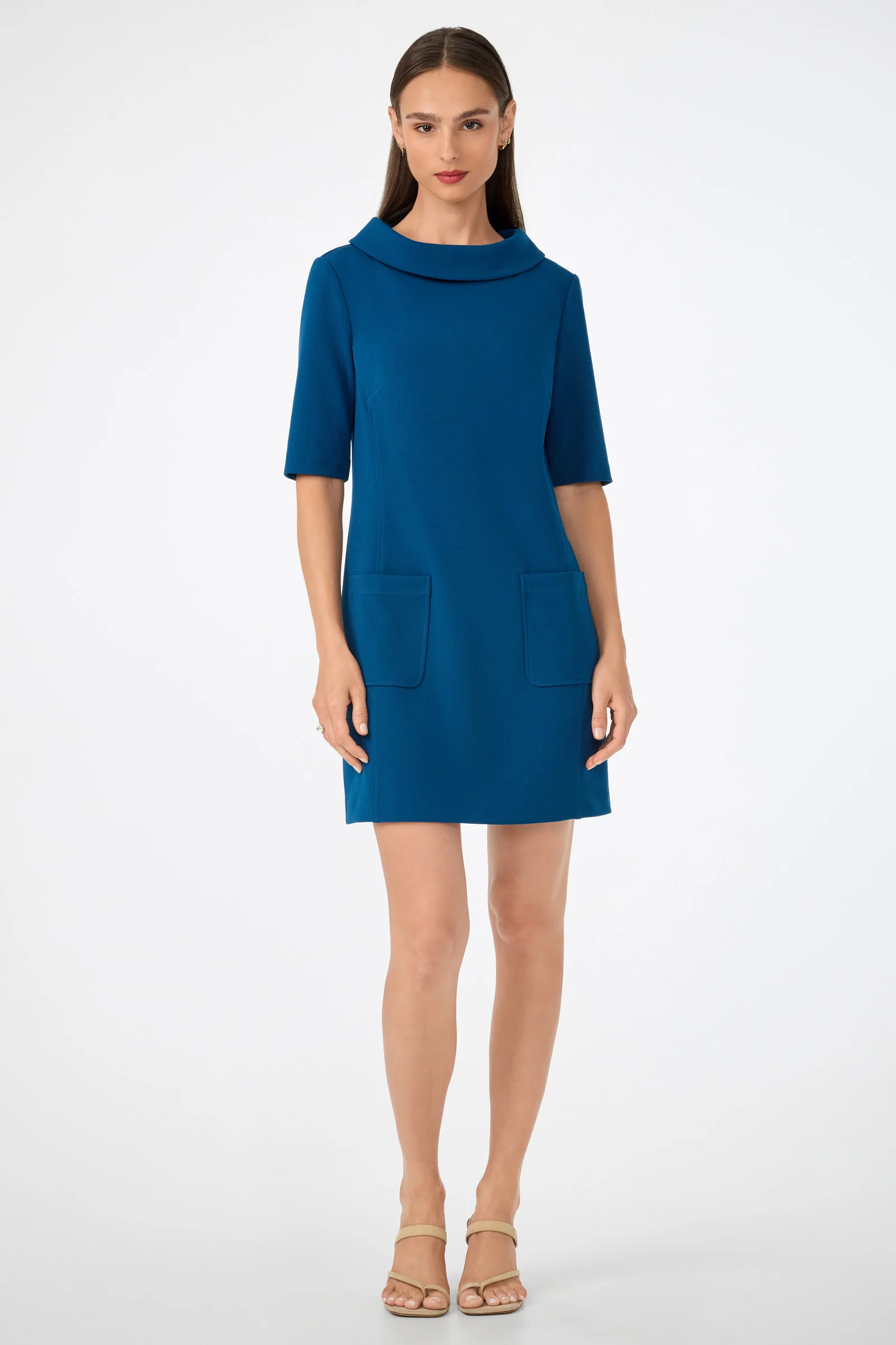Image of Maleko Short-Sleeve Shift Dress