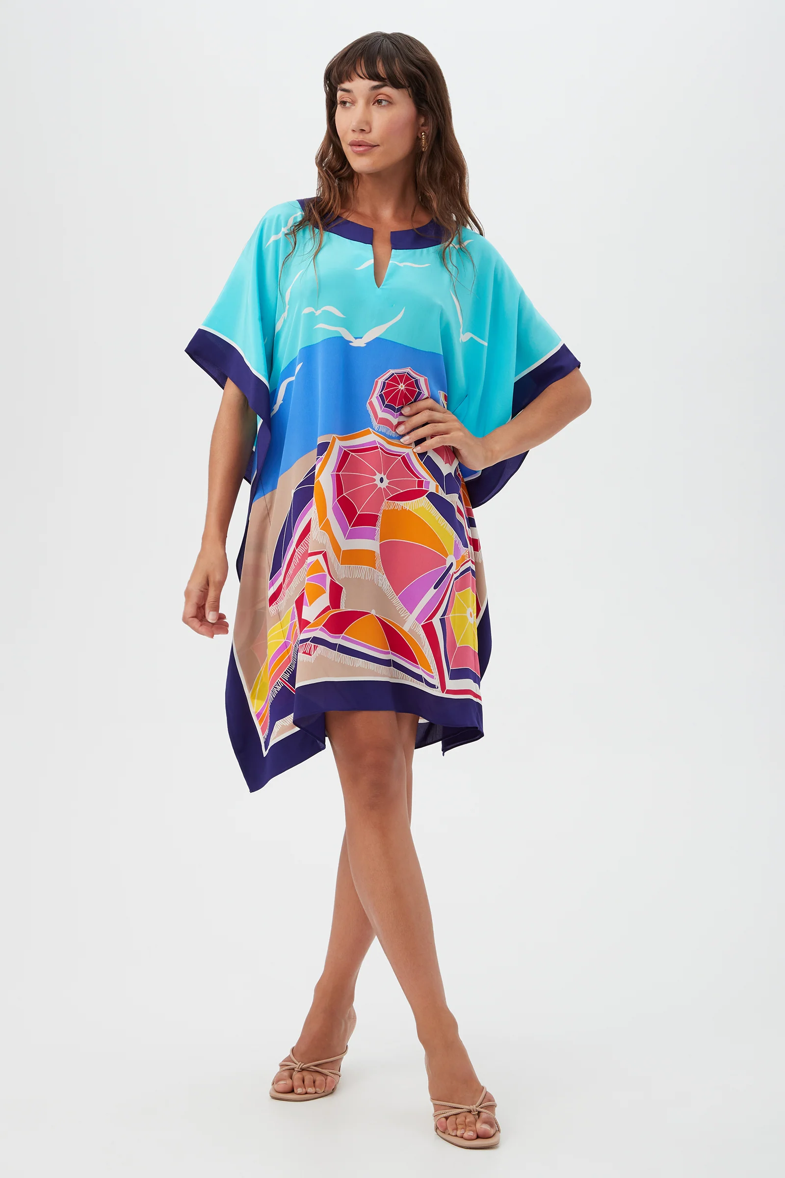 Image of Theodora Caftan Dress - Parapluie Silk