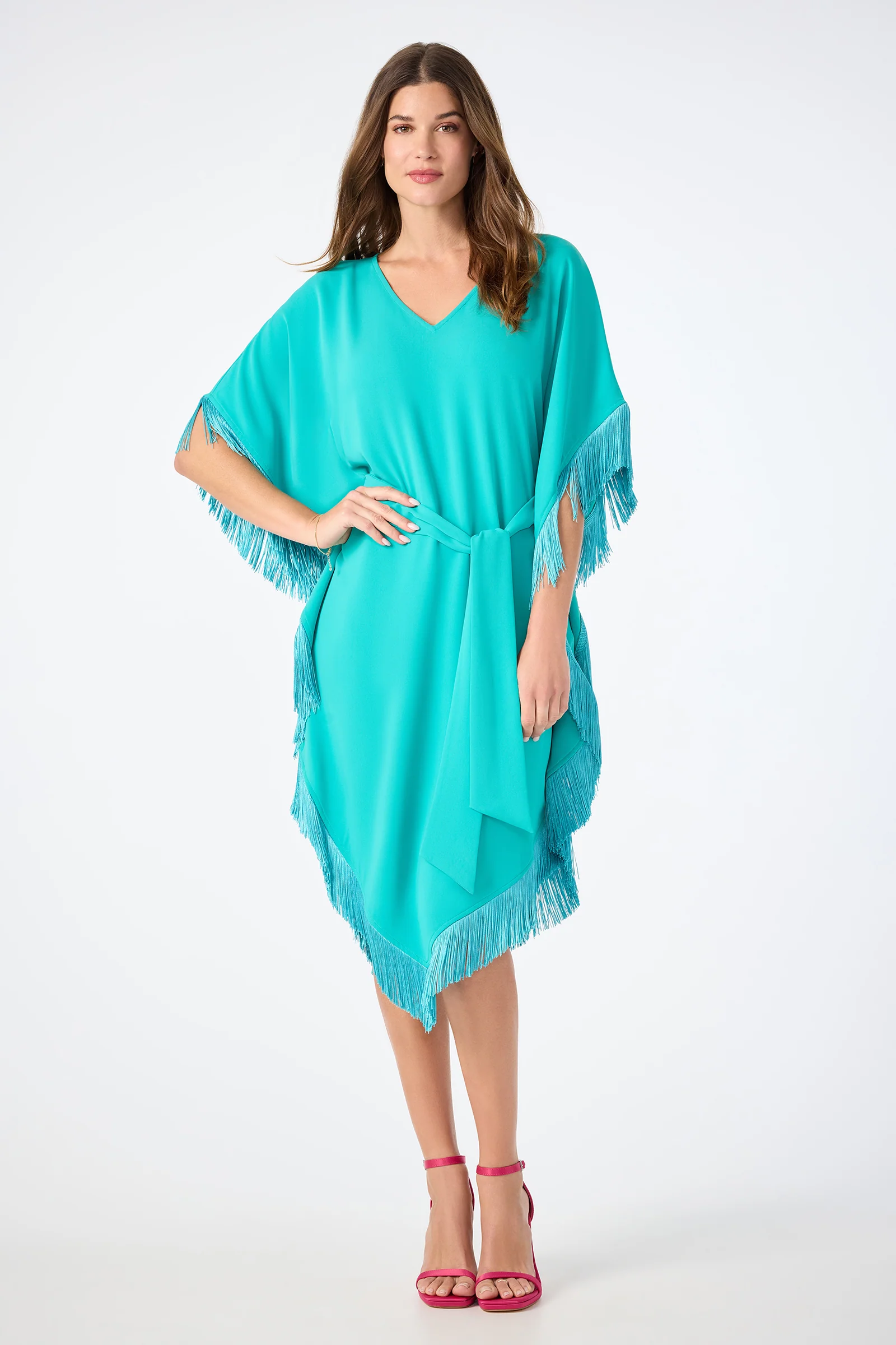 Image of Toulouse Short-Sleeve Fringe Dress