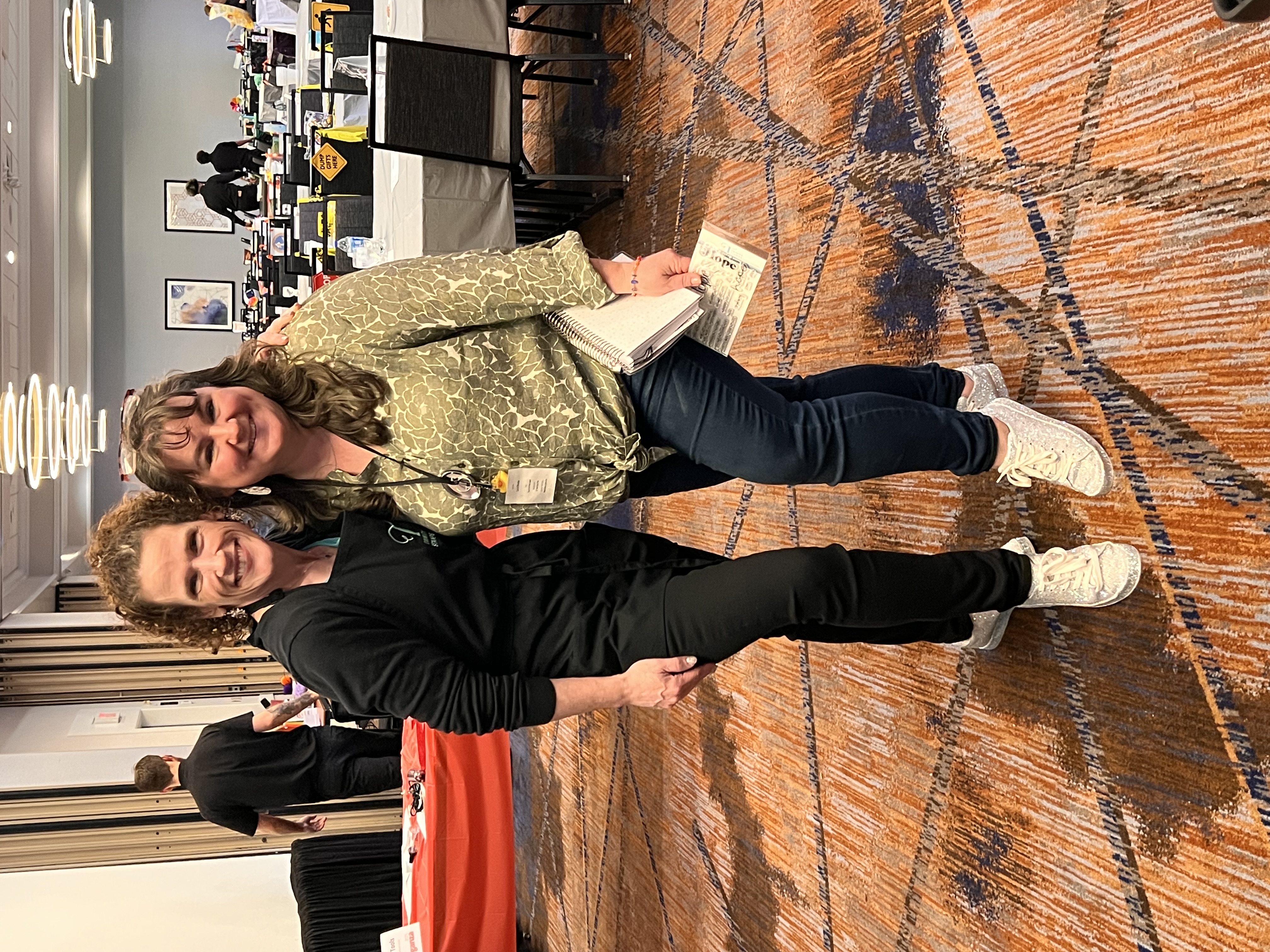 Taniesa Vlasak and Carrie Rhoades show off shoes as glittery as their personalities!