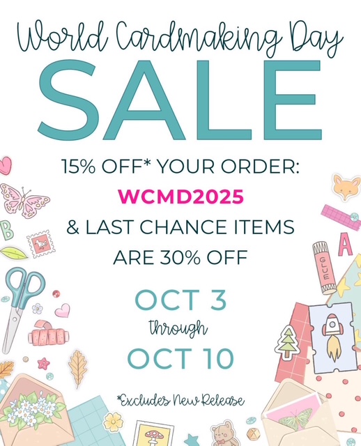 World Cardmaking Day Sale Flyer - 15% off with code WCMD2025