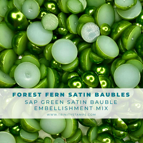 *Last Chance* Forest Fern Satin Baubles