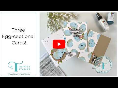 YT video thumbnail for 3 cards sharing new Easter products