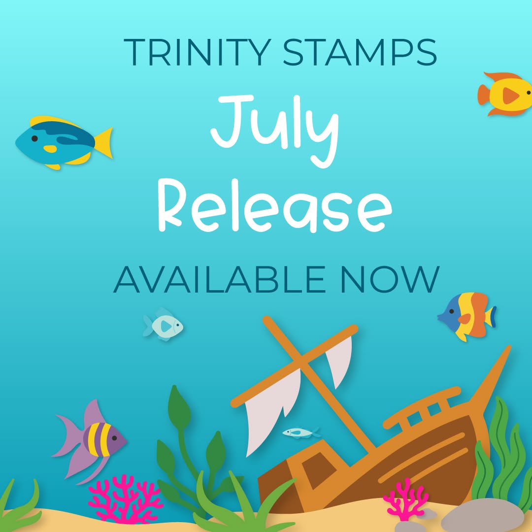 Trinity Stamps July New Release is available now. Packed with all the summer vibes and aquatic goodness!