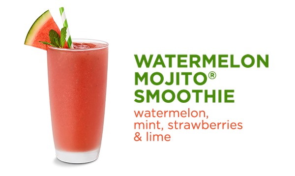 WATERMELON MOJITO® SMOOTHIE watermelon, mint, strawberries & lime