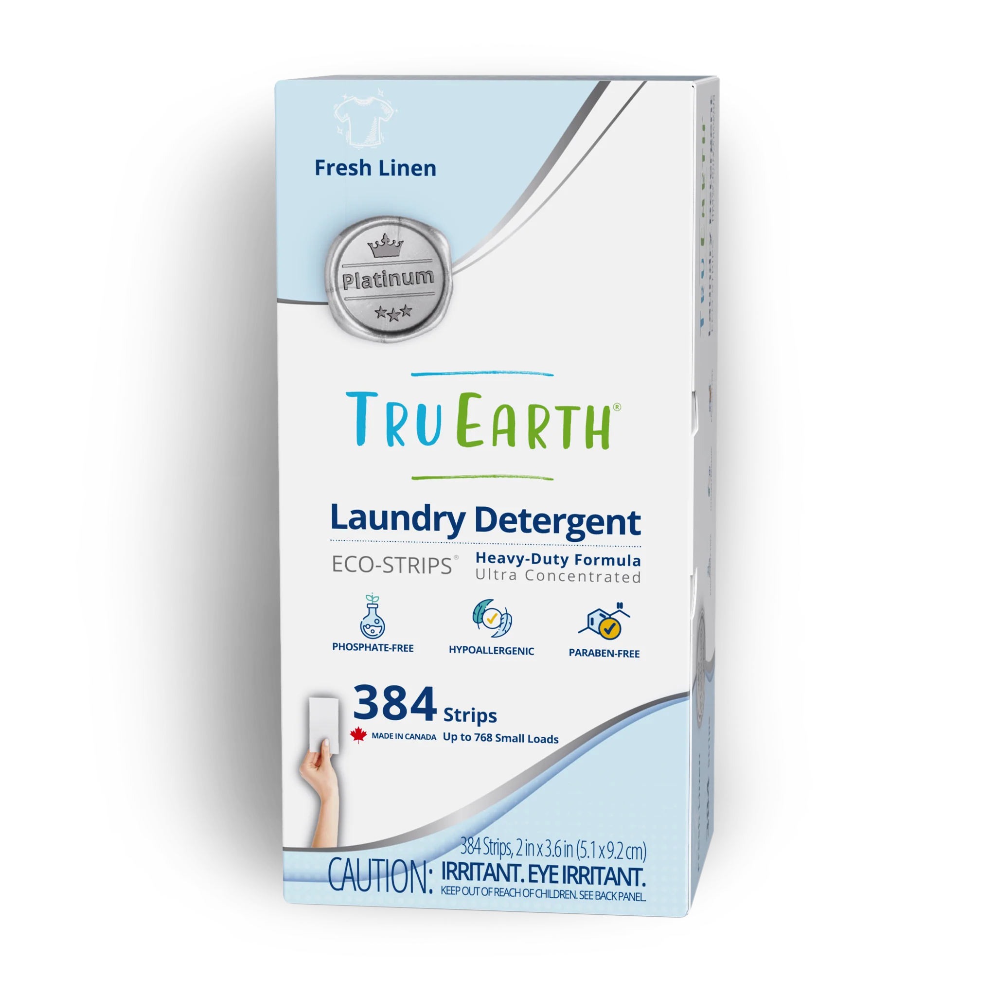 Image of Tru Earth Platinum Laundry Detergent - Fresh Linen / 384 Strips