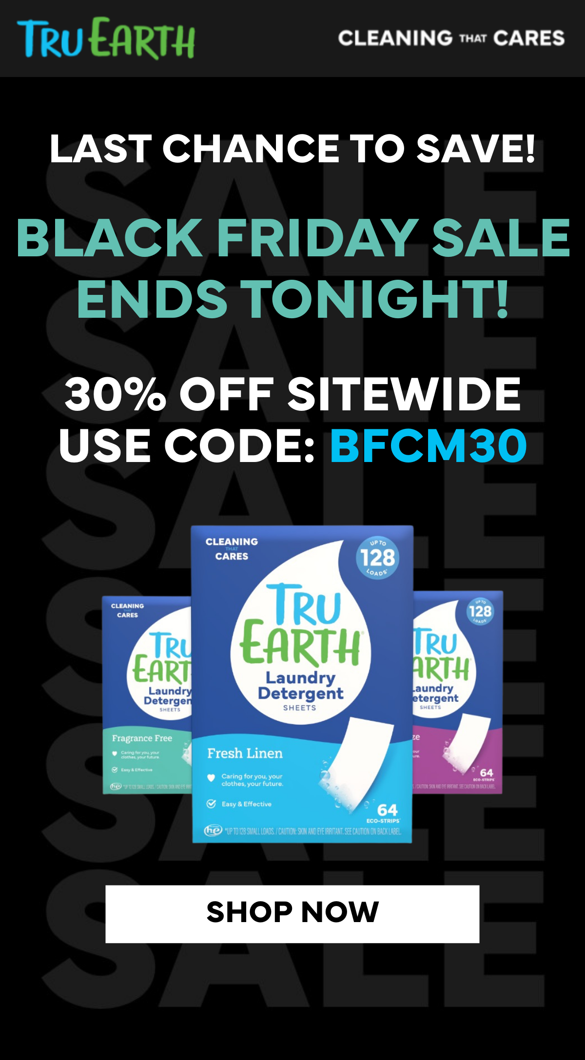 Headline: The Biggest Sale of the Year is Here  Subhead: 30% OFF Sitewide | Code: BFCM30 