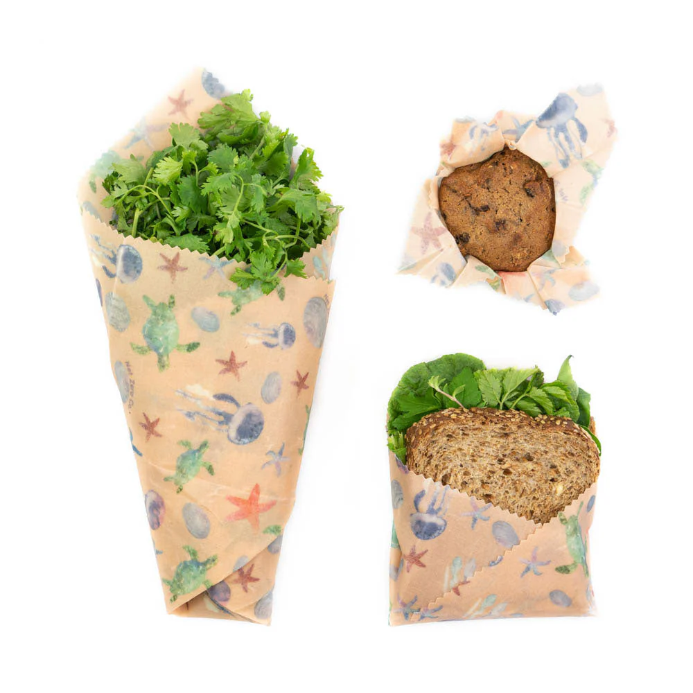 Image of Beeswax Food Wrap - 2 Pack Resuable Wraps