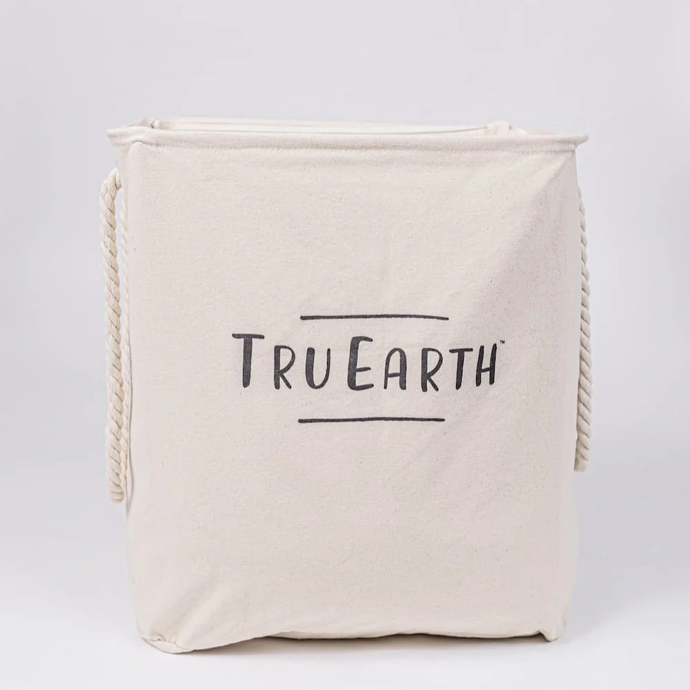 Image of Tru Earth Large Laundry Hamper Collapsible Natural Canvas with Rope Handles