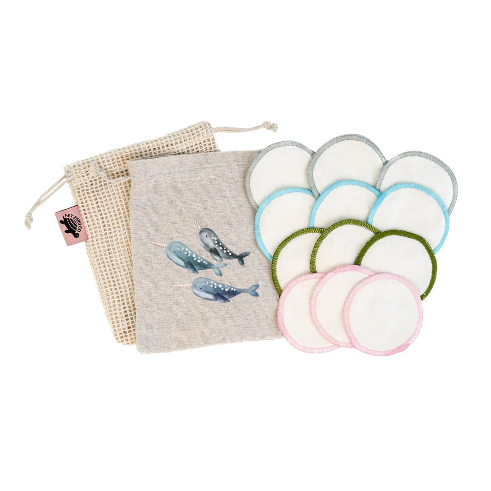 Image of Bamboo Cotton Rounds - 12 Pack with Laundry Bag & Travel Pouch