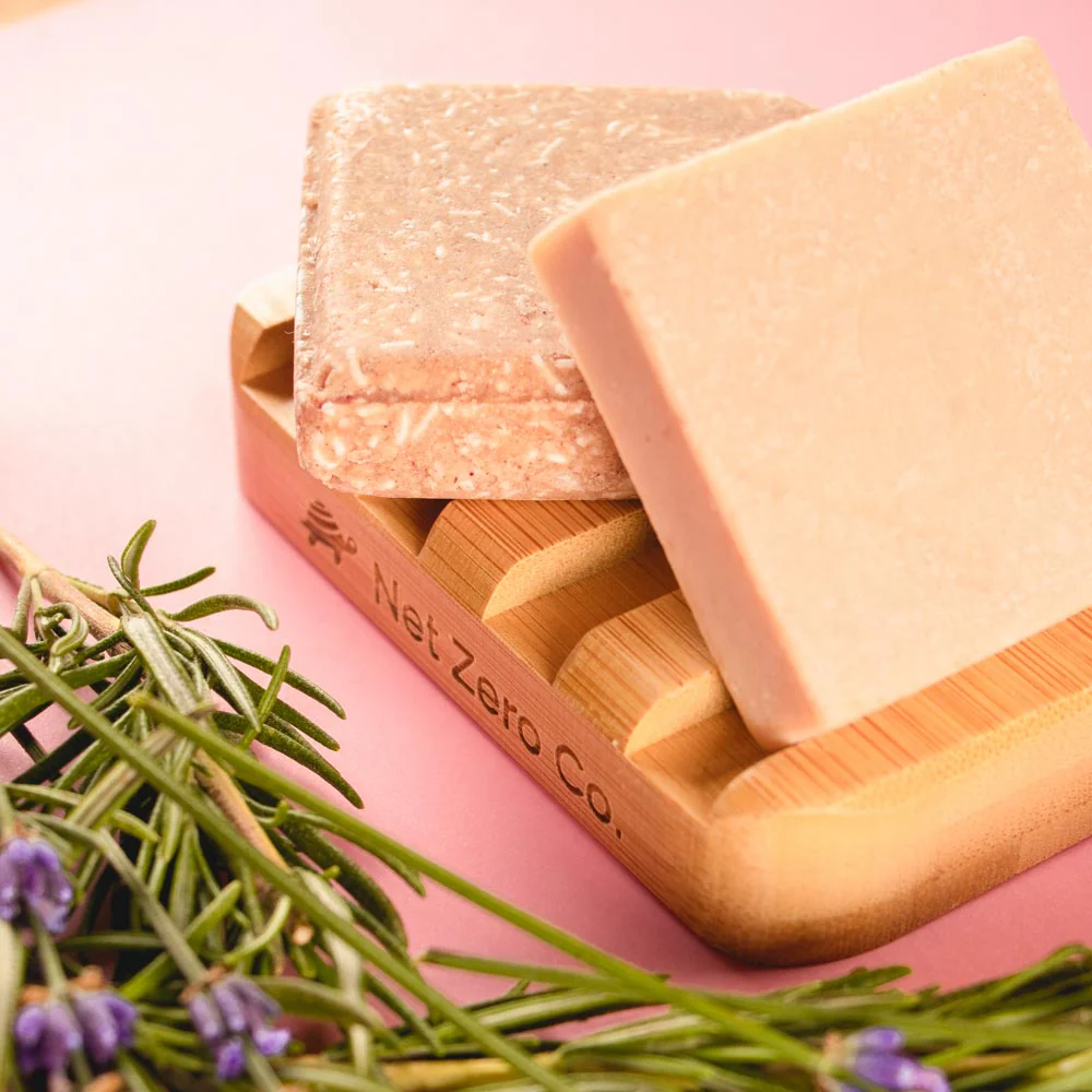 Image of Bamboo Soap Dish - Compostable Dish for Shampoo Bars and Soap