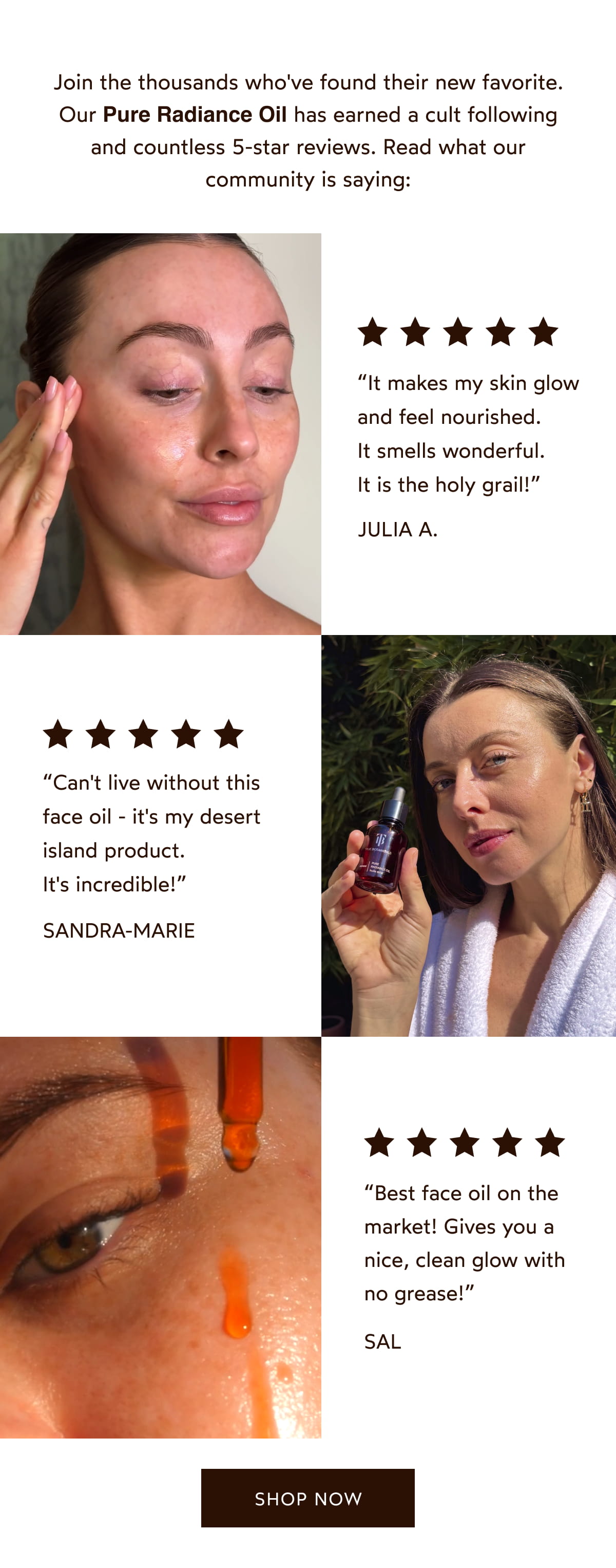 What our community is saying [Click here to Shop Now]