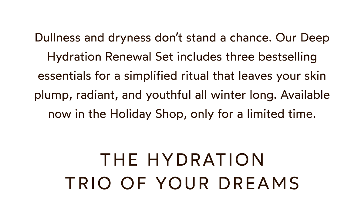 The hydration trio of your dreams:
