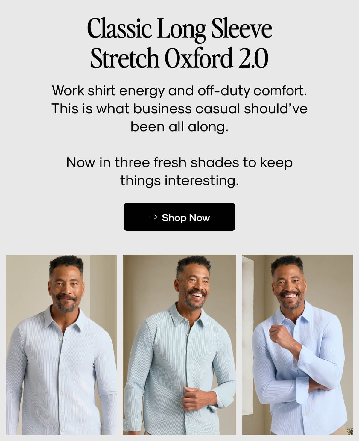 Long Sleeve Stretch Oxford 2.0