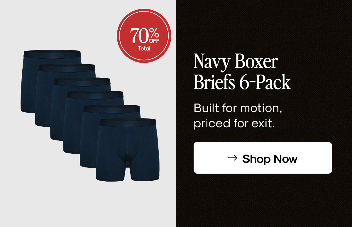 Navy Boxer Briefs 6-Pack