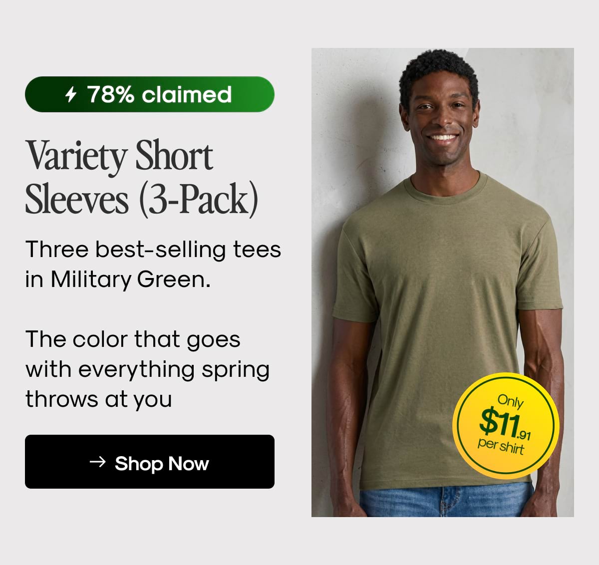 Variety Short Sleeves (3‑Pack)
