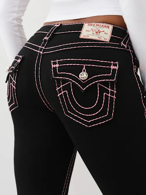 SHOP BECCA MID RISE SUPER T BOOTCUT JEAN