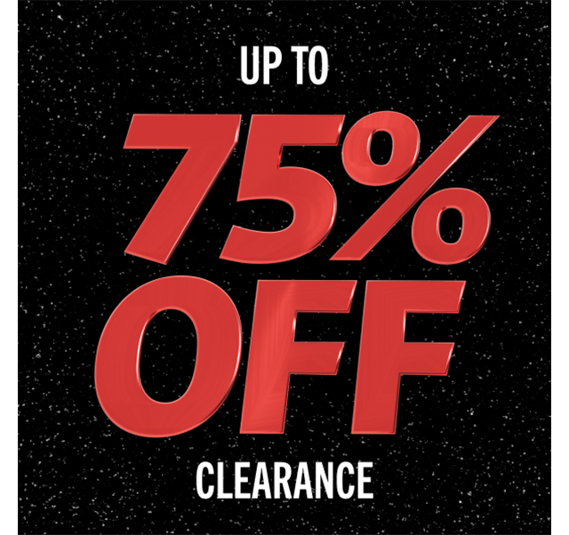 UP TO 75% OFF CLEARANCE