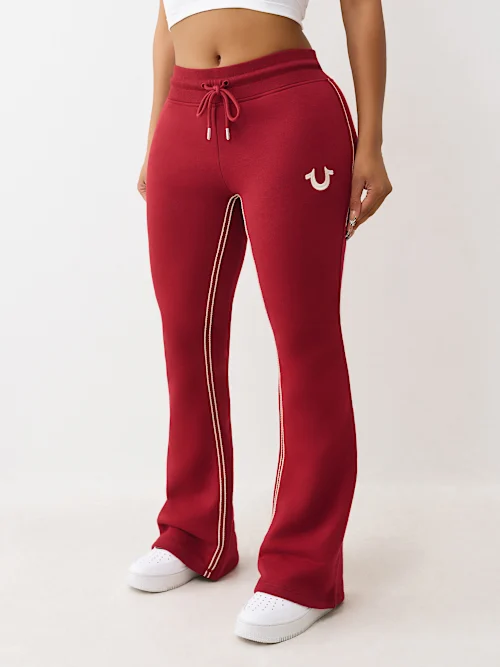 SHOP ROPE STITCH MID RISE BOOTCUT SWEATPANT