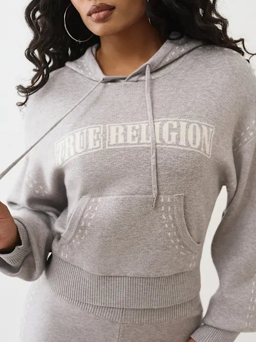 SHOP LOGO PULLOVER SWEATER HOODIE