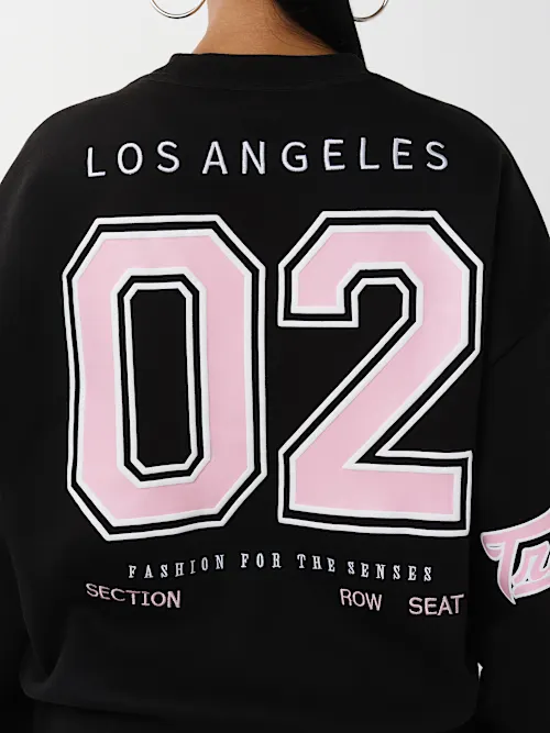 SHOP EMBROIDERED BOYFRIEND PULLOVER SWEATSHIRT