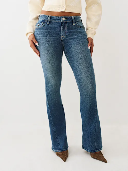 SHOP JOEY MID RISE FLAP FLARE JEAN