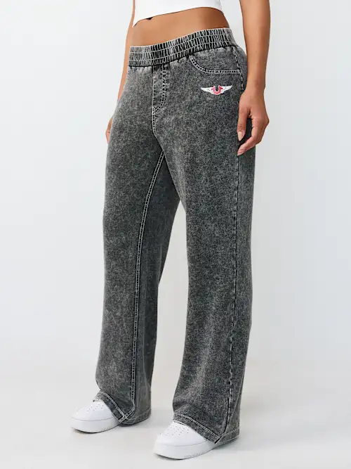 SHOP HORSESHOE WING FAUX DENIM SWEATPANT