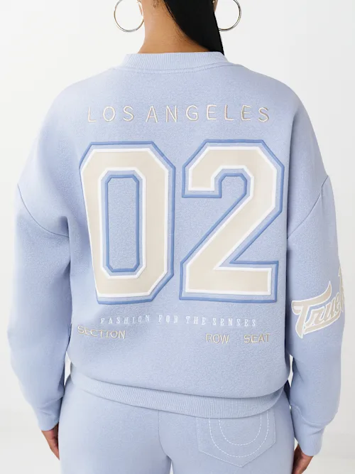 SHOP EMBROIDERED BOYFRIEND PULLOVER SWEATSHIRT