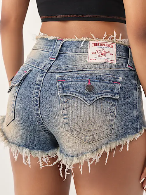 SHOP SPICY HIGH RISE FOLDOVER FLAP SHORT