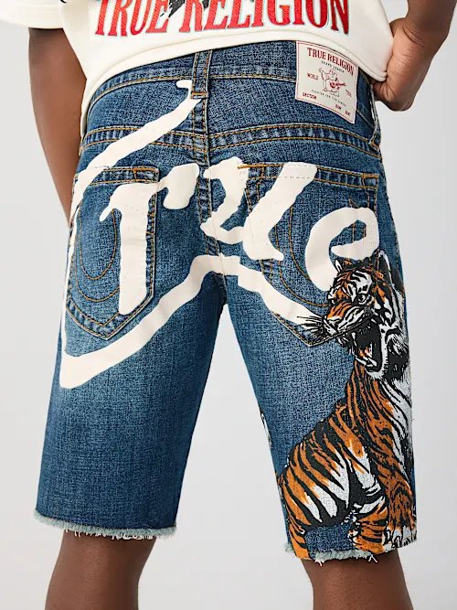 SHOP RICKY BIG T FRAYED HEM SHORT
