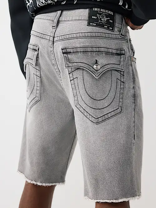 SHOP BOBBY FRAYED HEM FLAP BAGGY SHORT