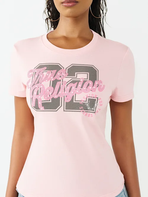 SHOP CRYSTAL HORSESHOE CREWNECK TEE