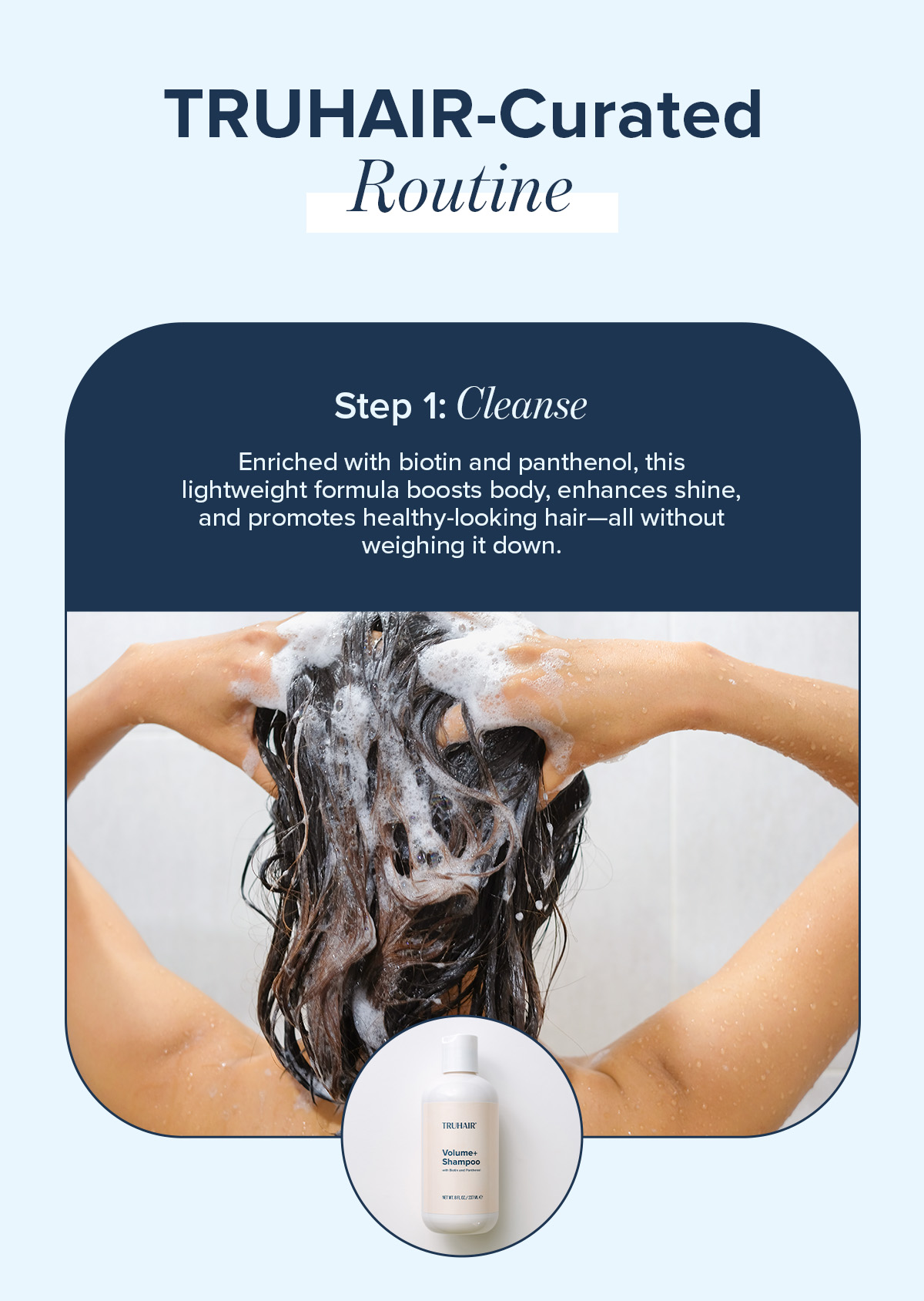 Woman washing hair