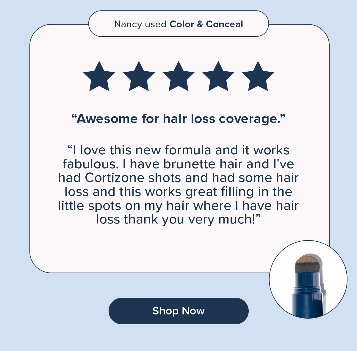 5 star review for color and conceal