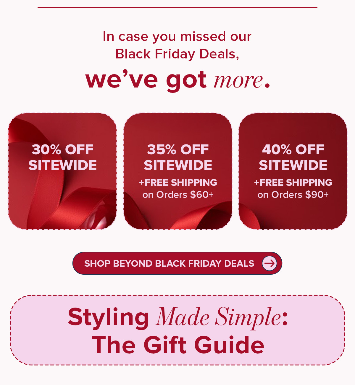 Shop Beyond Black Friday Deals