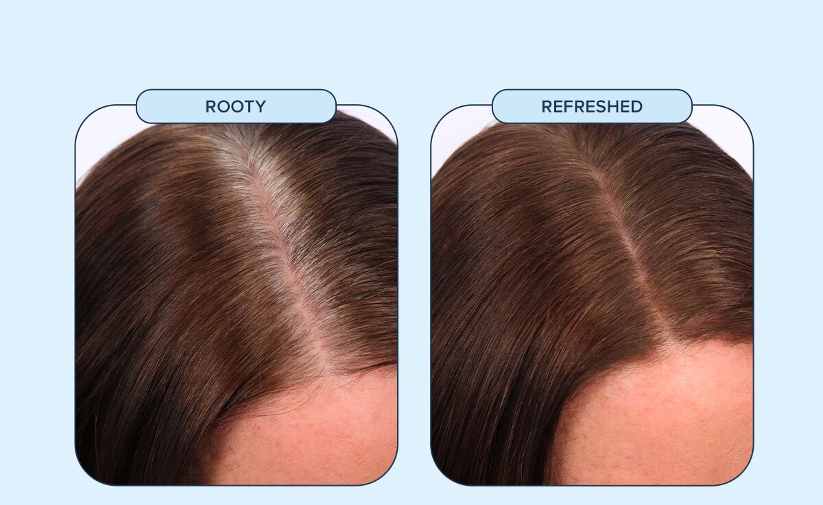 Before and after shot of woman