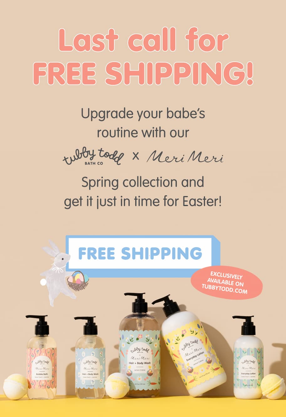 Last call for free shipping on the Spring + Easter collections. Click to get free shipping