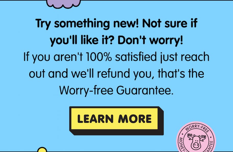 If you aren't 100% satisfied with our products we'll refund you. Learn more about our Worry-free Guarantee.