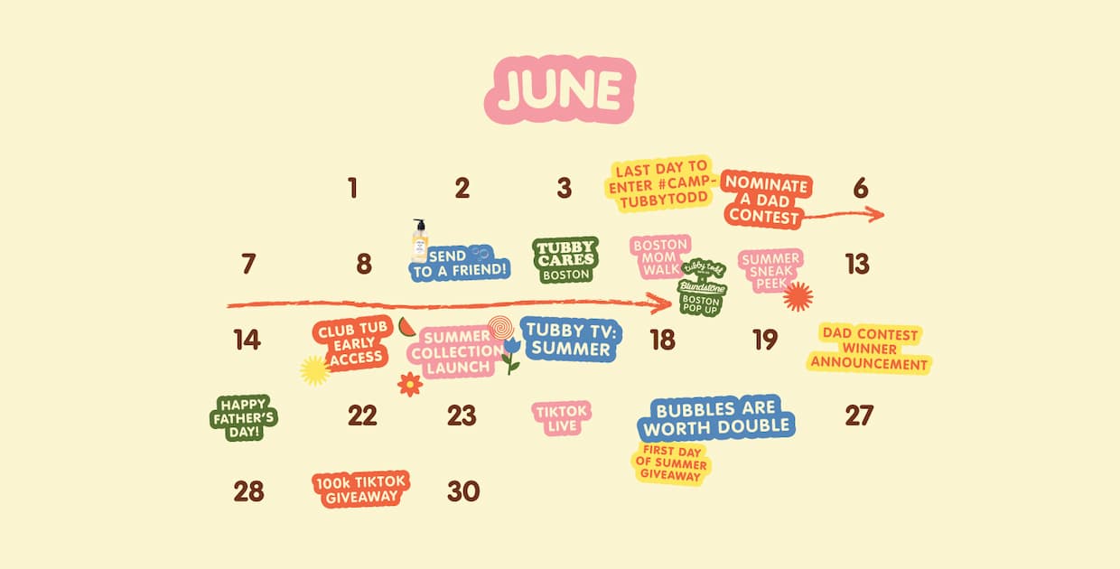Tubby Todd June events and promotions calendar