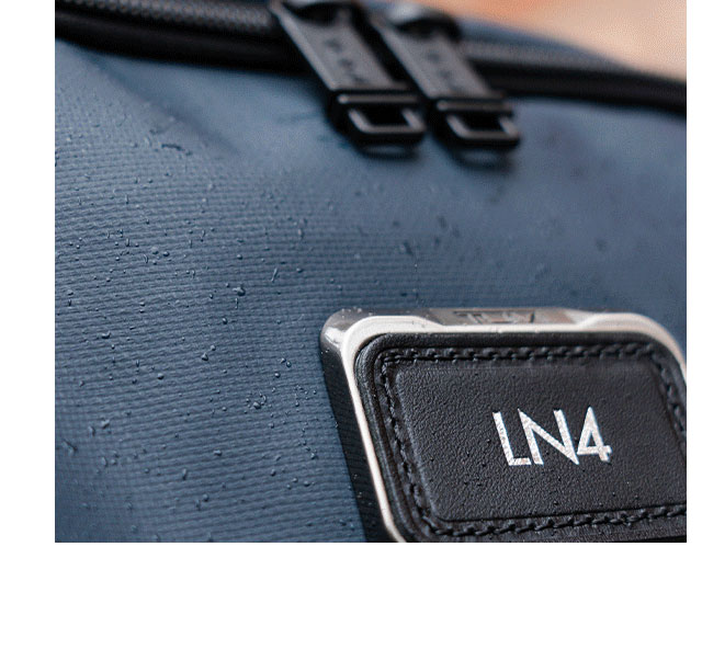 Discover Alpha Bravo in this season's new Navy Coated Canvas