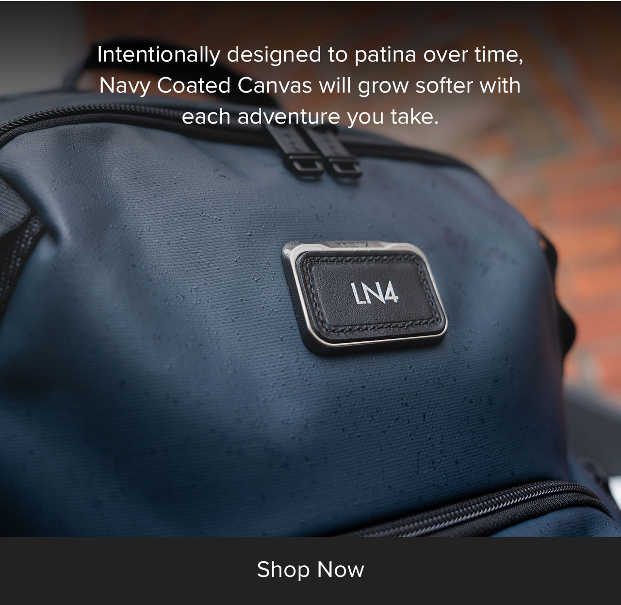 Shop Navy Coated Canvas